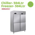 (Berjaya) (2 Freezer Door, 2 Chiller Door) Dual Upright Freezer_Chiller – Blower System (Z Handle) (BS DU2F2C_Z)