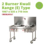 (Berjaya) 2 burner kwali range (E) Type (KR – E – 2- 4225)