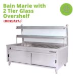 (Berjaya) Bain marie with 2 tier glass over shelf