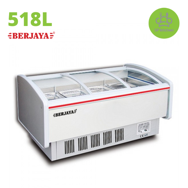 Display Chest Freezer with Curve Glass Sliding Door 518L – Berjaya ...
