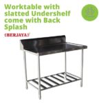 (Berjaya) Worktable with slatted Undershelf come with Back Splash (WT-1-3620SL-E)