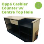 oppa cashier counter with centre top hole